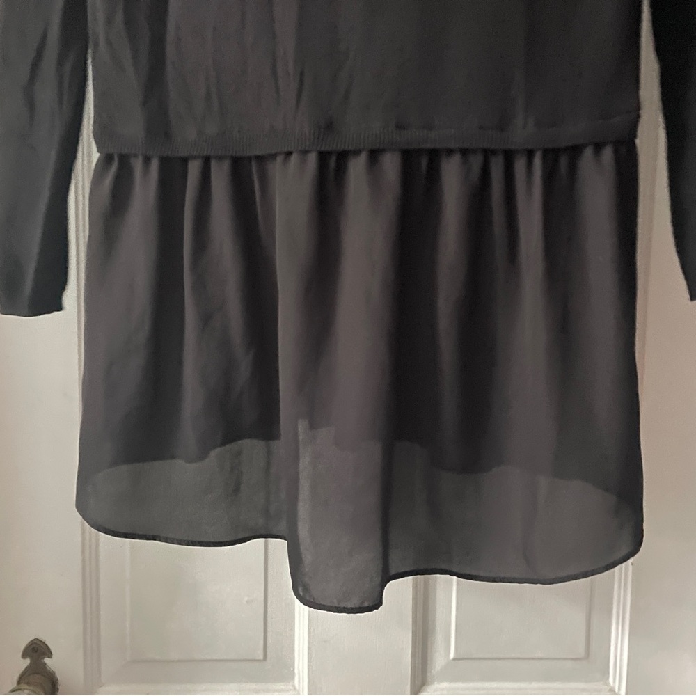 Zara Knit Black Cardigan Peplum Sweater Size S - Picture 9 of 14